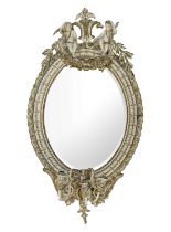 A giltwood and gesso mirror.