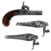 A 19th century percussion cap pocket pistol.