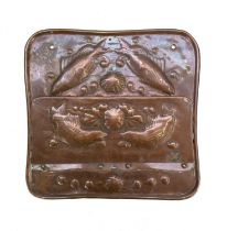 A Newlyn copper letter/wall rack.
