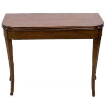 A George III mahogany fold top tea table.