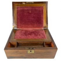 A late 19th century mahogany rectangular writing slope.