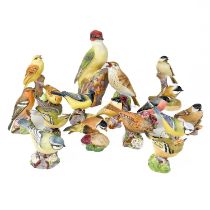A collection of Royal Worcester ceramic birds.