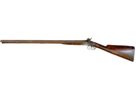 A percussion double barrelled sporting shotgun by Wm Murdoch.