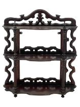A Victorian mahogany small wall shelf.