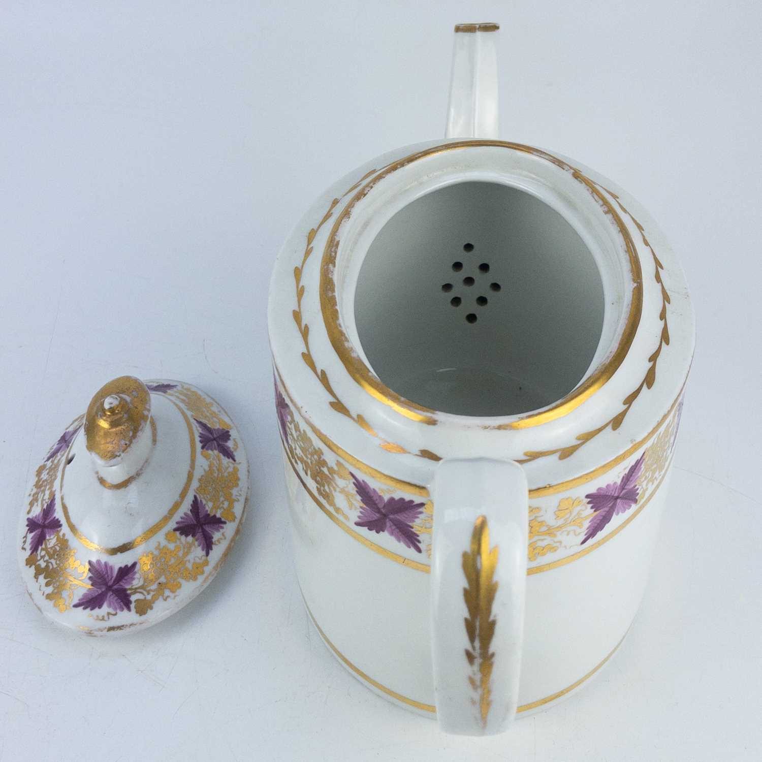 A Coalport Thomas Rose oval porcelain teapot and cover. - Image 3 of 7