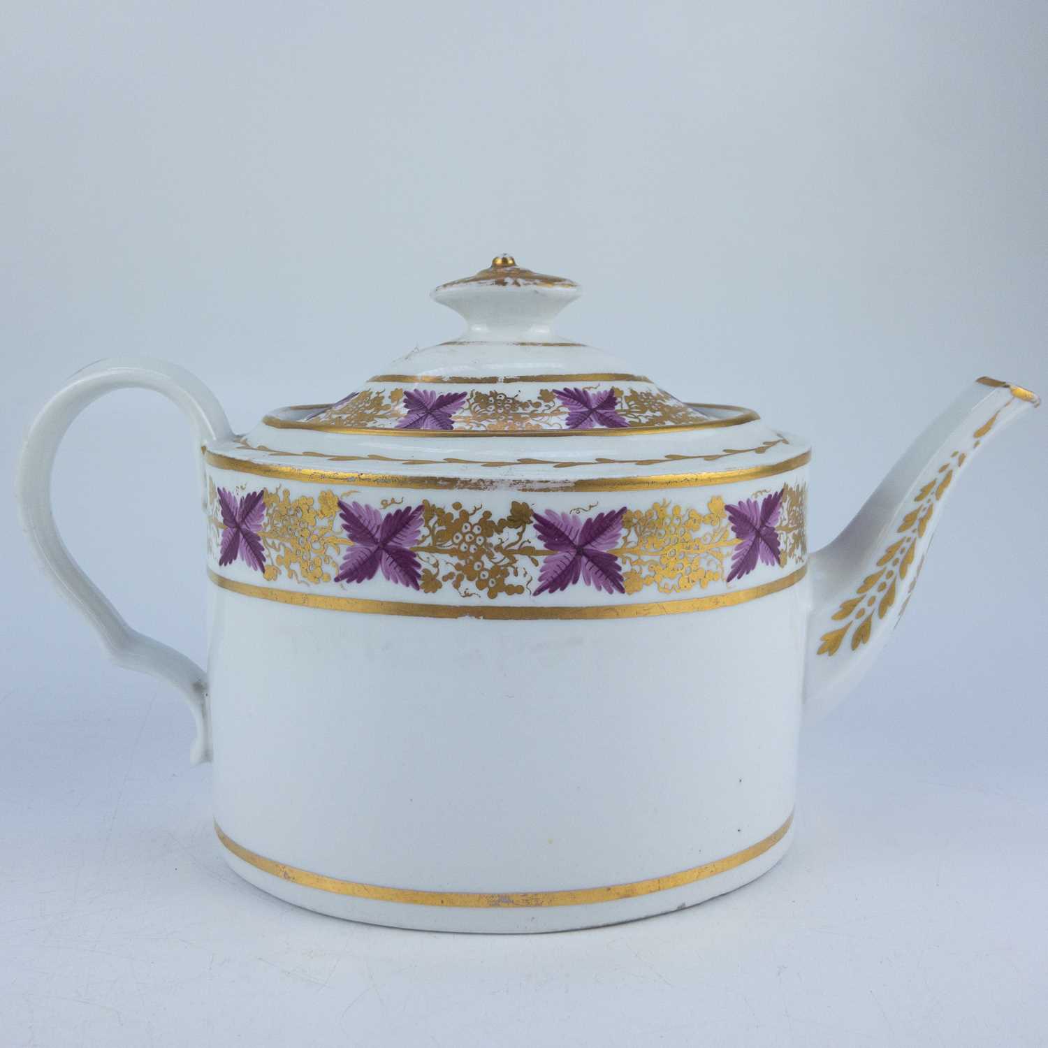 A Coalport Thomas Rose oval porcelain teapot and cover. - Image 4 of 7