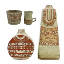 A collection of Louis Hudson Trethevy pottery.