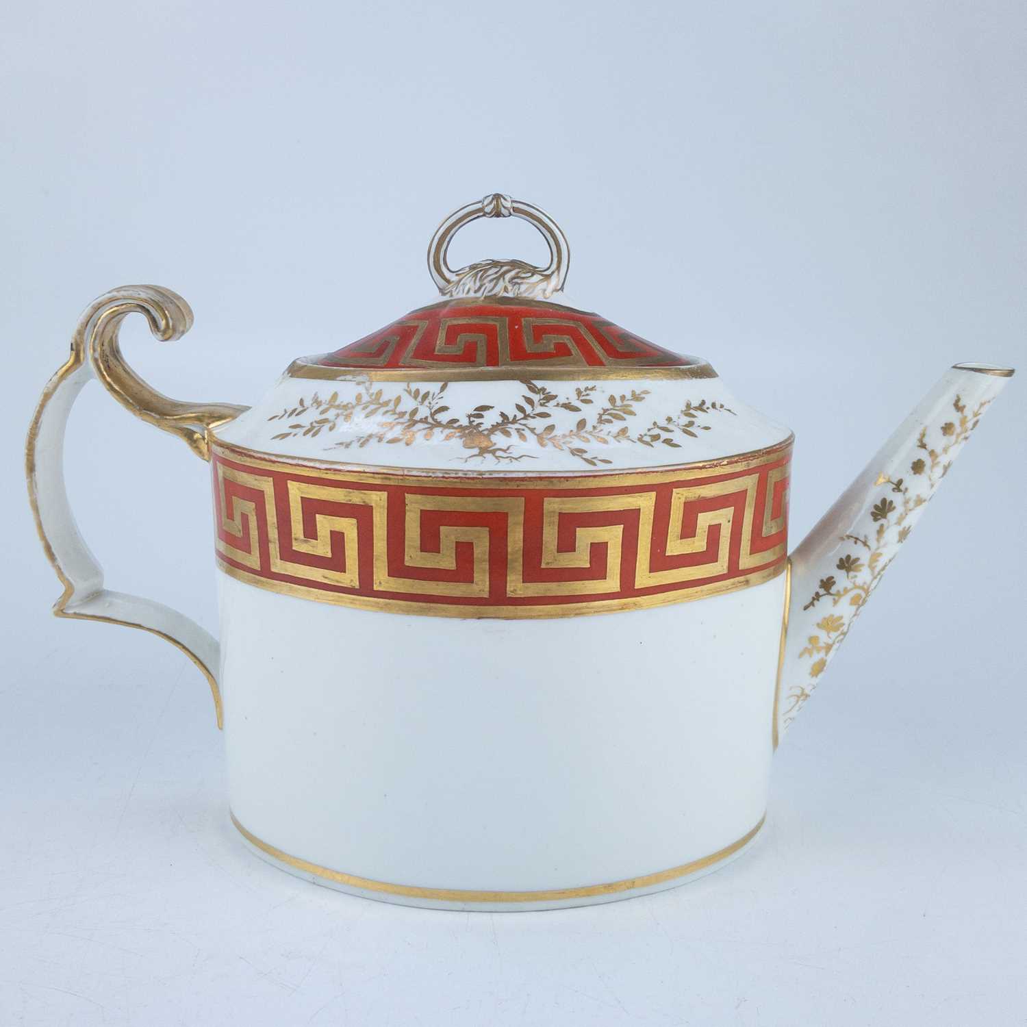 A Coalport Thomas Rose oval porcelain teapot and cover. - Image 5 of 7