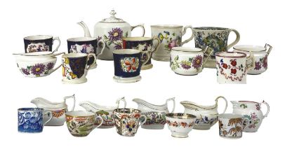 An assortment of 19th century English porcelain.