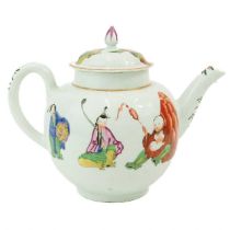 A Worcester porcelain teapot and cover.