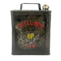 A Shell-mex two gallon petrol can.