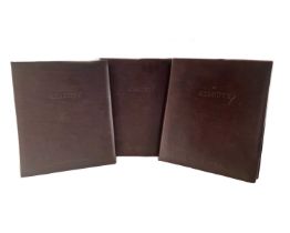 From the Knightsbridge atelier of designer Jacques Azagury Three Azagury leather portfolio albums.