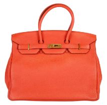 Hermès Birkin - A Hermès Birkin 35 rouge togo leather handbag, circa 2013.