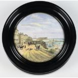 A Victorian Prattware pot lid - Nelson Crescent Ramsgate, framed 13cm