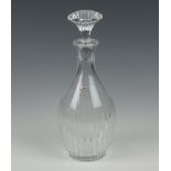 A Baccarat Crystal mallet shaped decanter and stopper 27cm, boxed