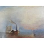 After J M W Turner, unsigned, oil on canvas "The Fighting Temeraire" 50cm x 67cm