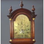 An 18th Century 8 day striking longcase clock, the 30cm arched dial marked James Kirby St Knots with