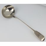 A William IV silver fiddle pattern ladle, London 1837, 214 grams