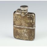 A silver hip flask with silver cup base, Birmingham 1928, 120 grams, 9cm
