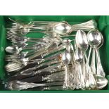 A quantity of silver plated lily pattern cutlery comprising 6 dinner knives, 5 dessert knives, 6