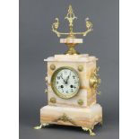 Japy Freres, a French 19th Century 8 day striking on bell mantel clock, the 9cm enamelled dial