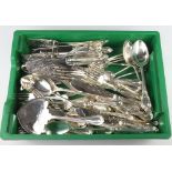 A quantity of silver plated lily pattern cutlery comprising 6 coffee spoons, 6 tea spoons, 6 dessert