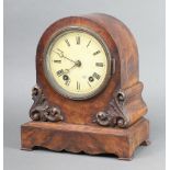 A 19th Century French striking mantel clock with 13cm painted dial, Roman numerals, contained in a