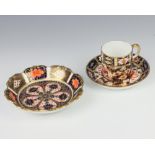 A Royal Crown Derby Imari pattern coffee can and saucer 2451, ditto dish 13cm