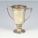 An Art Deco silver presentation cup London 1937, 198 grams, 13cm