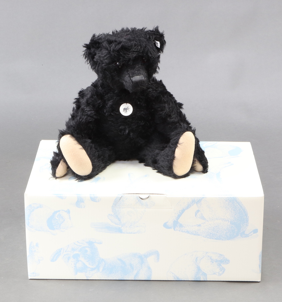 A Steiff limited edition Othello replica 1912 black Titanic bear, complete with certificate and