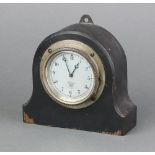 A Smiths 8 day car clock, the 8cm dial marked P-217,493, contained in a wooden case 14cm h x 17cm
