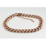 A 9ct yellow gold bracelet, 18cm 10 grams