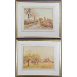 James Matthews, (19th/20th cent) British School watercolours, a pair, "At West Clandon and Near