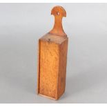 An 18th Century mahogany candle box 52cm h x 13cm w x 12cm