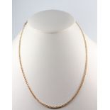 A 18ct yellow gold necklace, 40cm, 8 grams