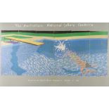 David Hockney (born 1937), poster for The Australian National Gallery Canberra, Opened by Her