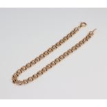 A yellow metal 9ct bracelet 18cm, 7 grams