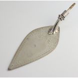 A Victorian silver trowel blade Sheffield 1893, (no handle) 185 grams