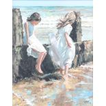 **Sherree Valentine Daines (b1959) a limited edition enhanced oil on board "Sea Breeze" no.20 of