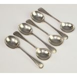 A set of 6 silver soup spoons Sheffield 1924, 423 grams