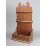 A 17th Century style oak spoon rack 60cm h x 33cm w x 15cm d