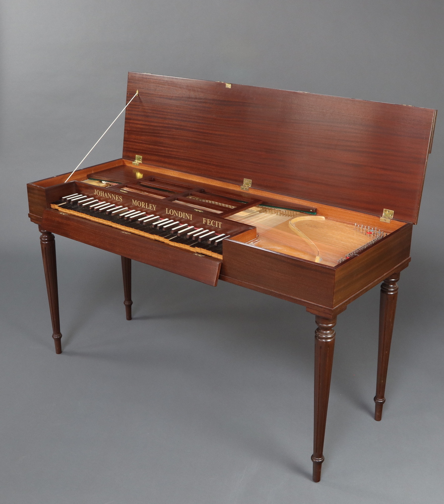 A John Morley Clavichord no.2504, keys are seized, contained in a mahogany case 78cm h x 139cm w x