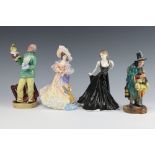 Four Royal Doulton figures - Punch and Judy Man HN2765 23cm, Amelia HN4327 20cm, Katherine HN3708