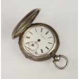 A Victorian silver keywind pocket watch, the dial inscribed William Pyke with seconds subsidiary