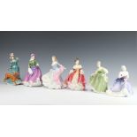 Six Royal Doulton figures - Autumn Time HN3621 20cm, Specially For You HN24232 20cm, Fair Lady