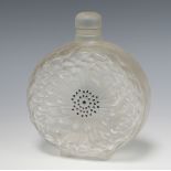 A modern Lalique Dahlia perfume display bottle, etched lower case lalique france 20cm