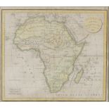 F Delamarche, a map of Africa dated 1829 28cm x 31cm