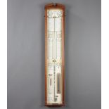 A limited edition reproduction Fitzroy barometer contained in a mahogany case 100cm h x 20cm w x 7cm