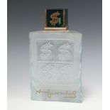 Andy Warhol, an oversized moulded glass shop display scent bottle - Factice Dollar, the glass body