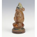 George Tinworth, a Doulton Lambeth chess piece in the form of a mouse (knight), impressed mark and